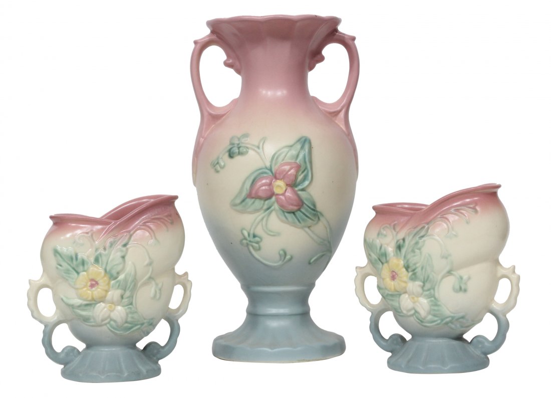 Three (3) Hull pottery Magnolia Vases (1 of 6)