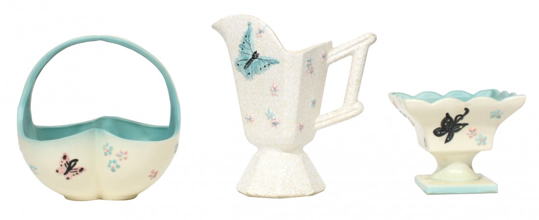 Three (3) Hull Pottery Butterfly (1 of 9)