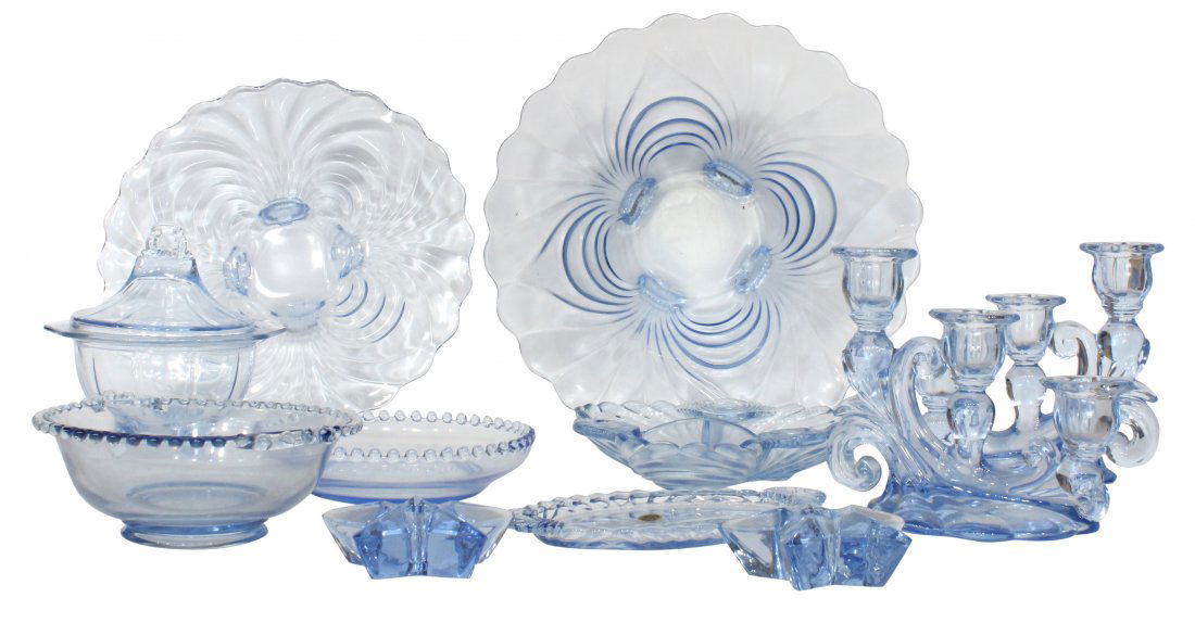 Blue Depression Era Glass, Caprice (1 of 5)