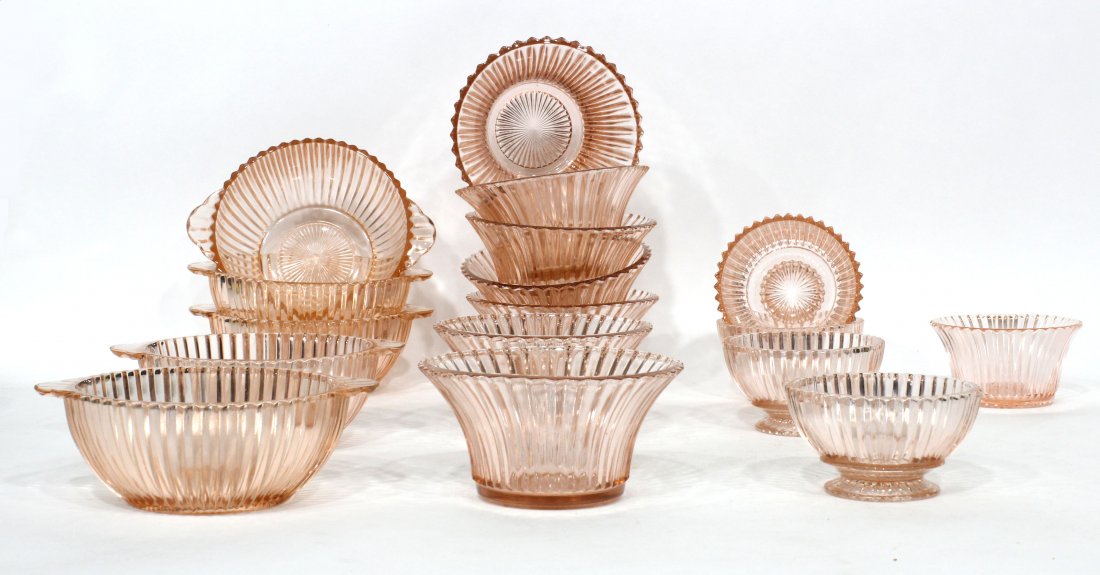Grouping Of Pink Depression Glass Bowls (1 of 4)