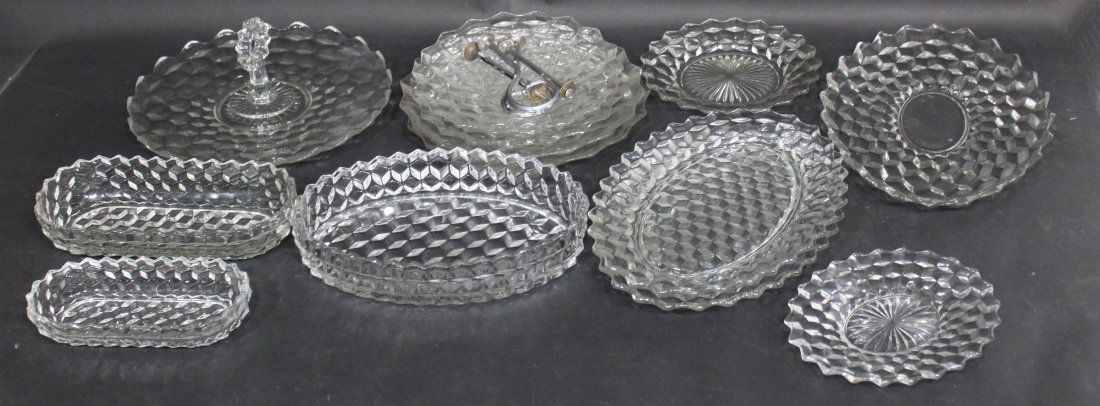 Lot of Clear Fostoria Dinner items Plates (1 of 4)