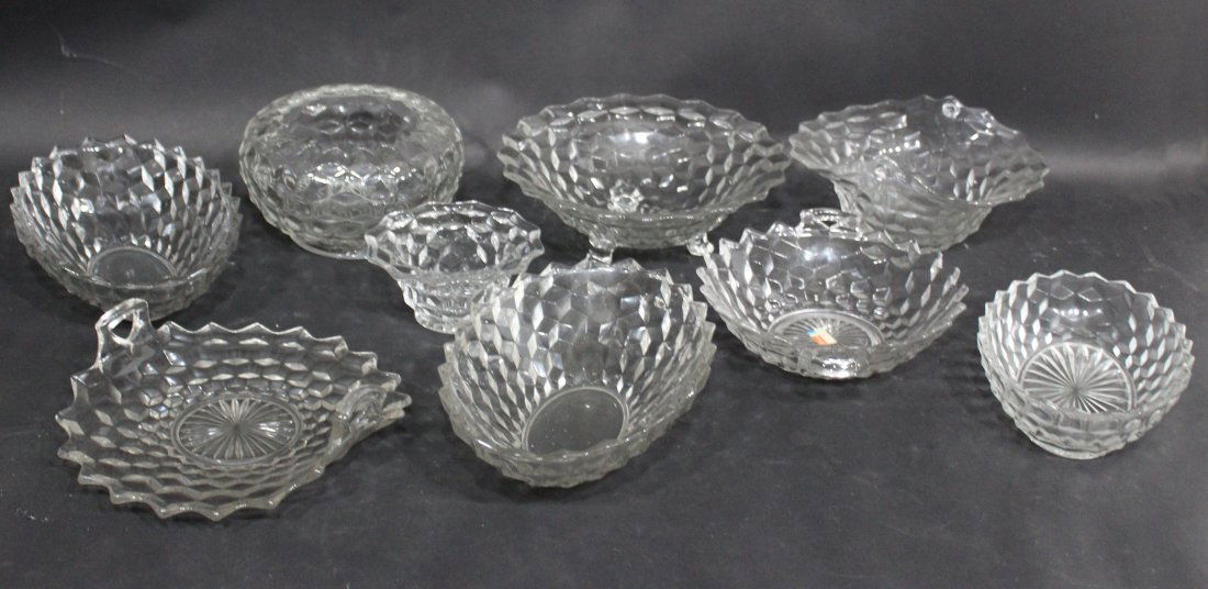 Assorted Clear depression Era Glass Bowls (1 of 3)