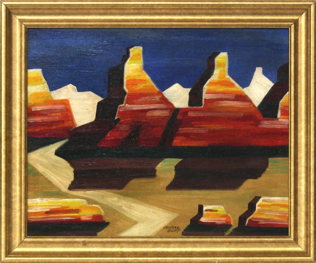 CONRAD BUFF [1886-1975], Oil/c, Modern Western American (1 of 4)