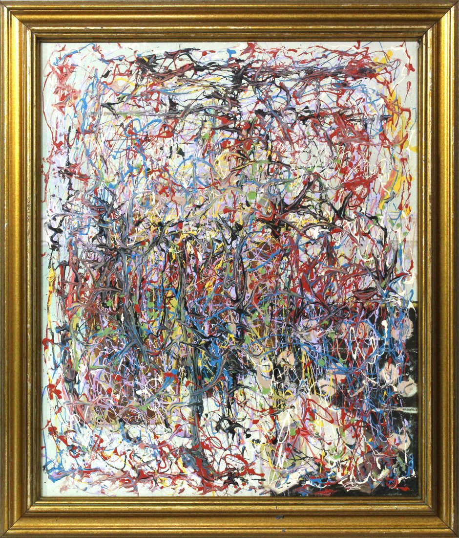 Mid-Century Modern Drip Splatter Art Jackson Pollack (1 of 3)