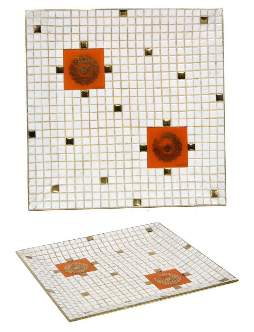 Georges Briard Mosaic tile Mid-Century Modern Plate: Georges Briard Mosaic tile Mid-Century Modern PlateSize: 12 inches