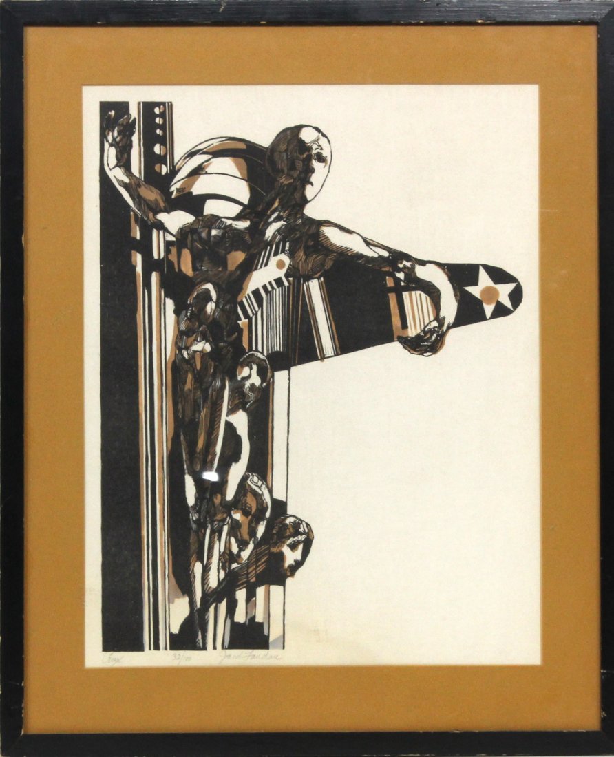 Jacob Landau [1917-2001]  New Jersey Artist Signed (1 of 3)