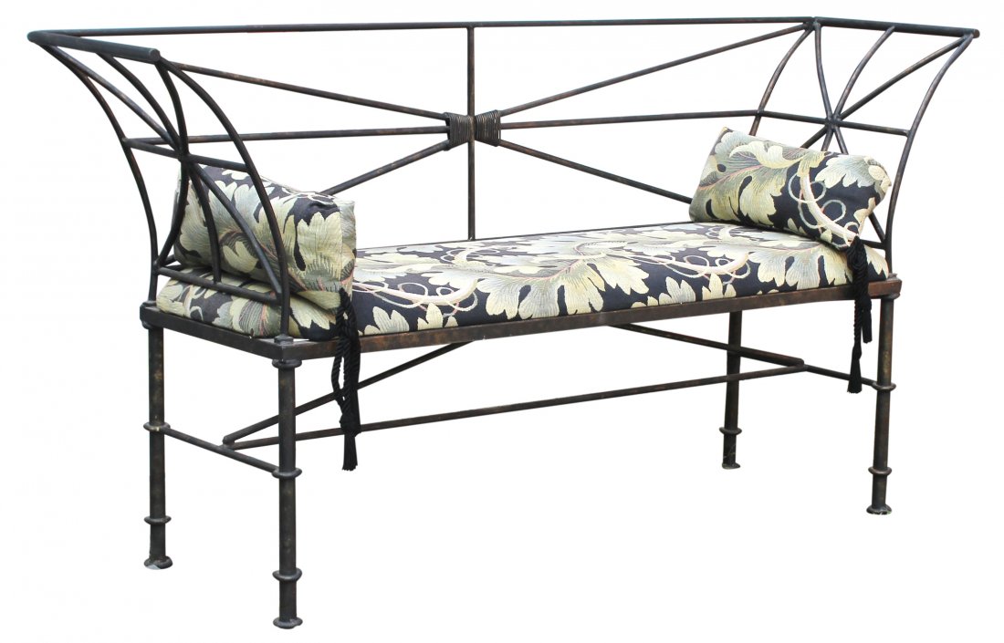 Designer Iron Window Bench High Sides & Back (1 of 2)