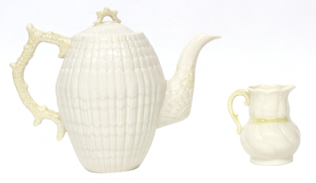 Two (2) Belleek Tea Cup and creamer (1 of 3)
