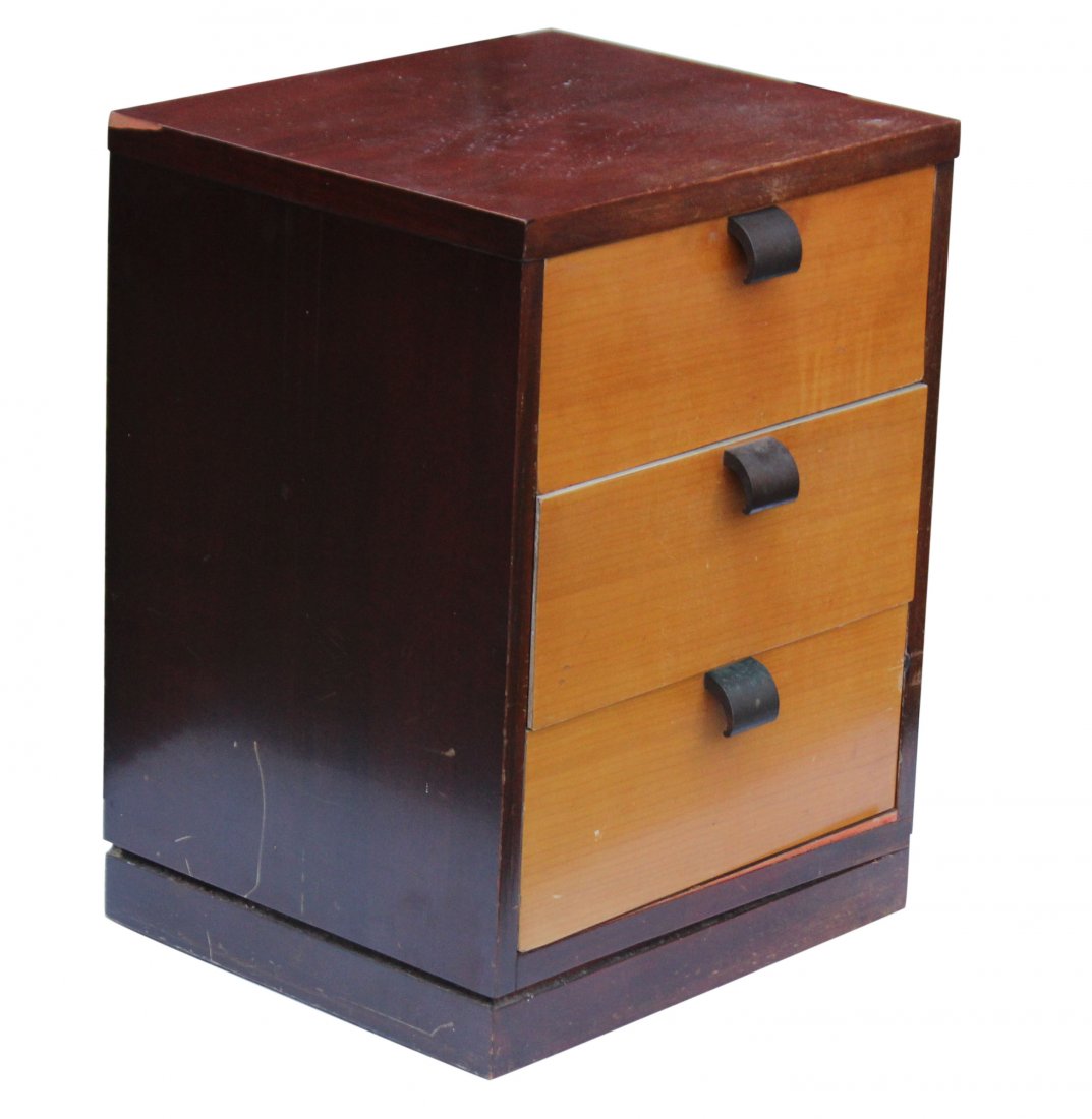 George Nelson [attributed] Three Drawer Bed Stand (1 of 4)