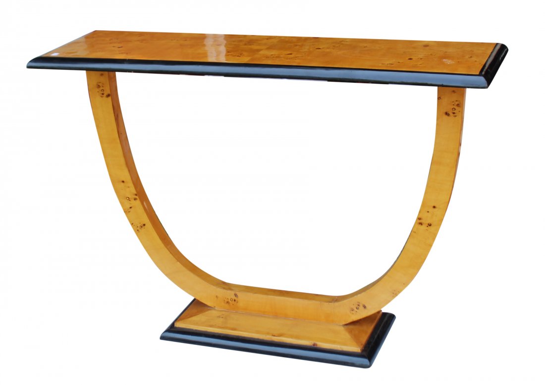 French Art Deco Stylish Hall Table Exotic Woods (1 of 3)