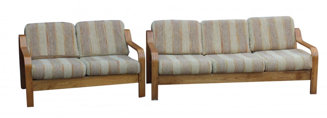 Taylor Ramsey Bent Wood Mid-century Modern Sofa & Couch Taylor Ramsey Bent Wood Mid-century Modern Sofa & Couch