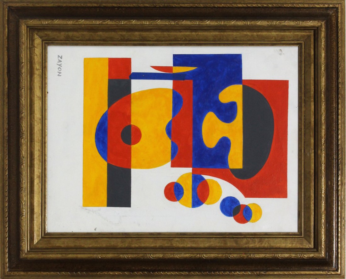 Seymour Zayon Mixed Media Graphic Design Painting (1 of 4)