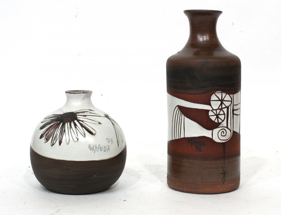 2 SUSANA ESPINOSA POTTERY VASES Signed and Dated (1 of 3)