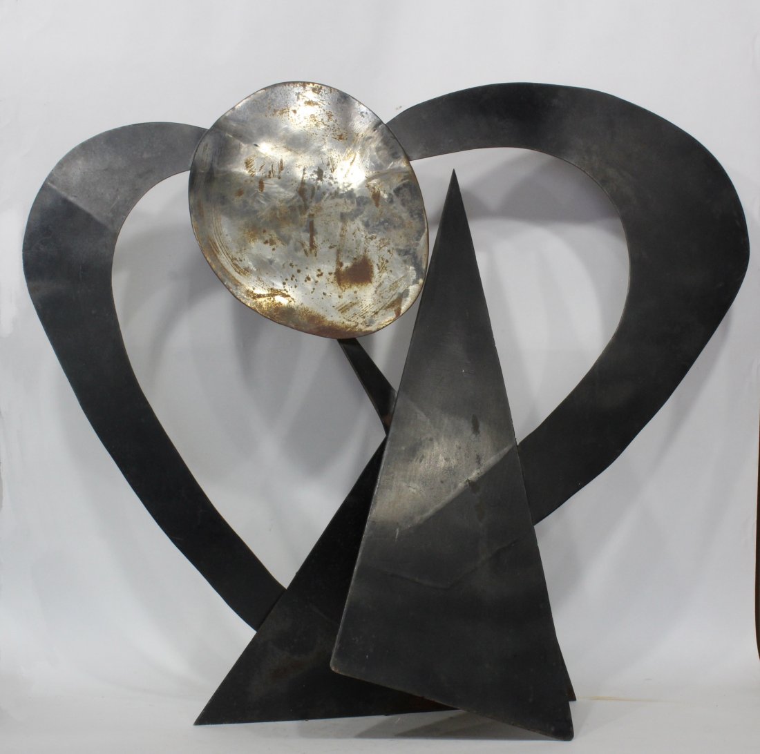 MID CENTURY MODERN STEEL SCULPTURE FIGURE (1 of 2)