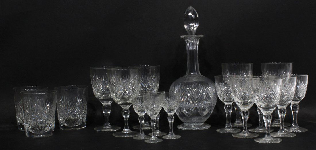Assortment of American Brilliant Cut Glass w/ Decanter (1 of 4)