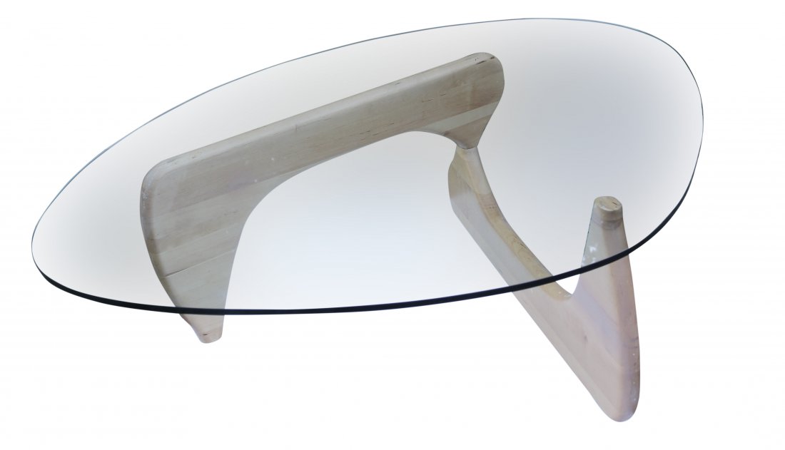 Noguchi style coffee table blonde wood (1 of 2)