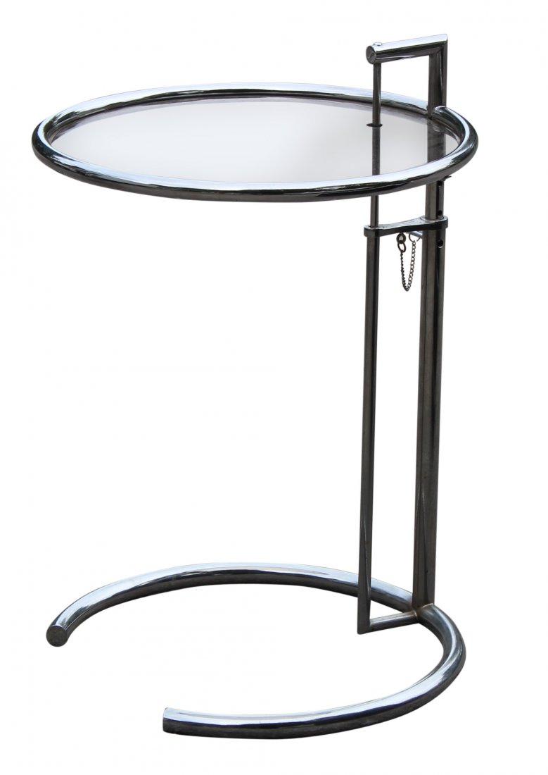 Eileen gray chrome round occasional table (1 of 1)