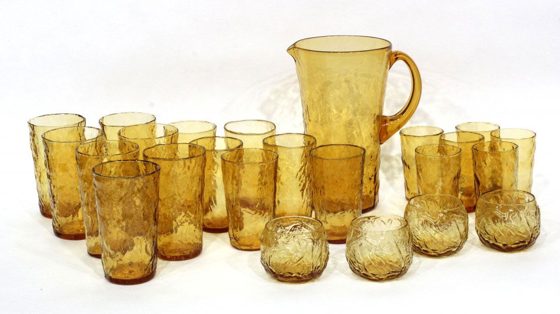 19 Pieces Westmoreland Glass Amber Lemonade Set (1 of 3)