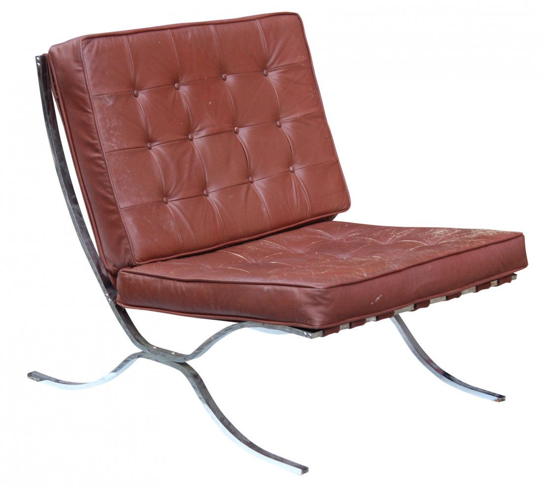 BARCELONA Style Chair Flat Bar Chrome Frame (1 of 3)
