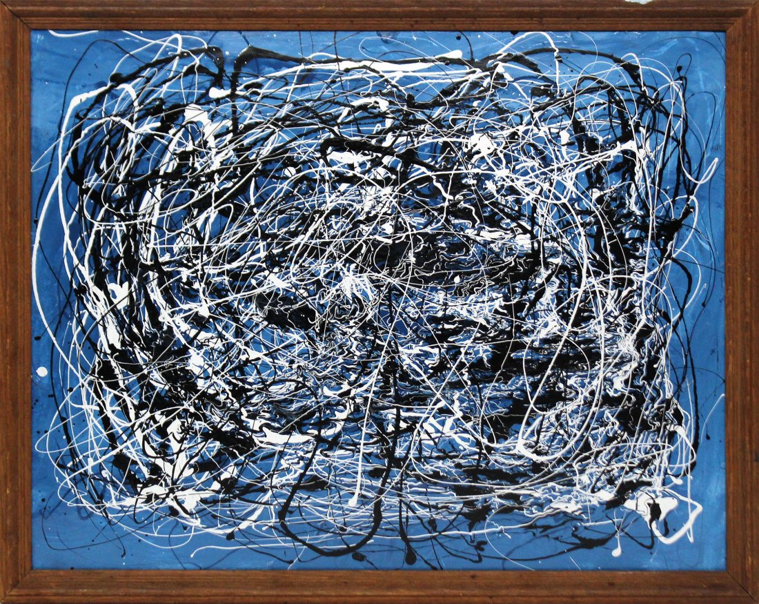 Mid-Century Modern Drip Splatter Jackson Pollack Style (1 of 2)