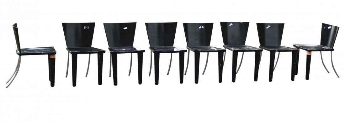 PATRICK NAGGAR Set 8 Dining Chairs IMPORTANT DESIGNER (1 of 6)