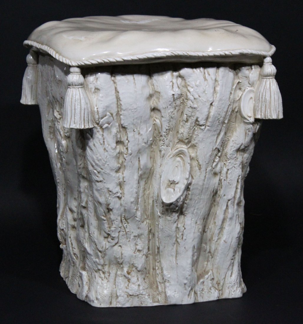 Chanel store prop, stool: Chanel store prop, stool. ceramic material. Size: 16 (h), 14 (w)