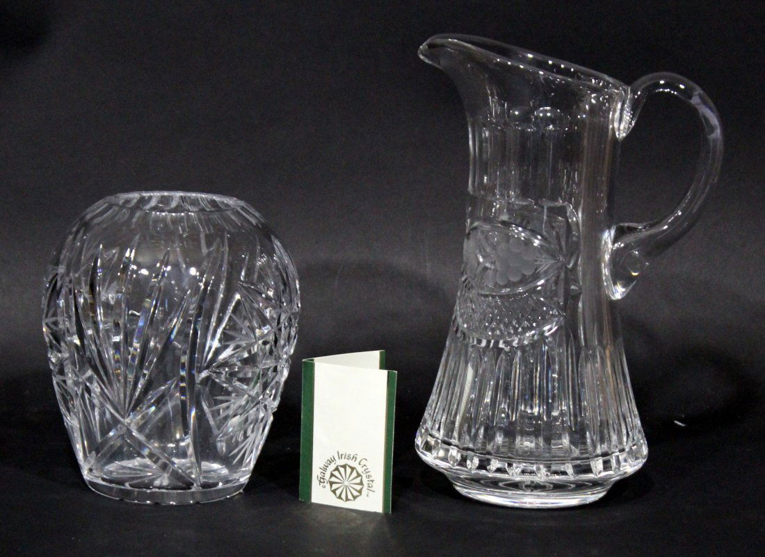 Galway Irish Crystal vase pitcher (1 of 3)