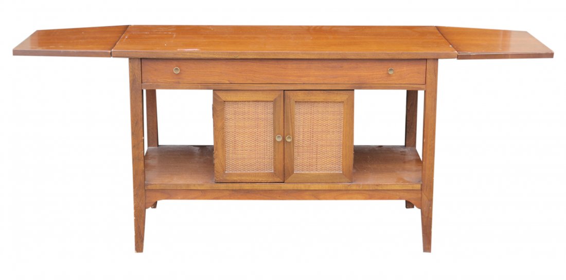 Mid-century 1950's side table occasional drop leaf (1 of 4)