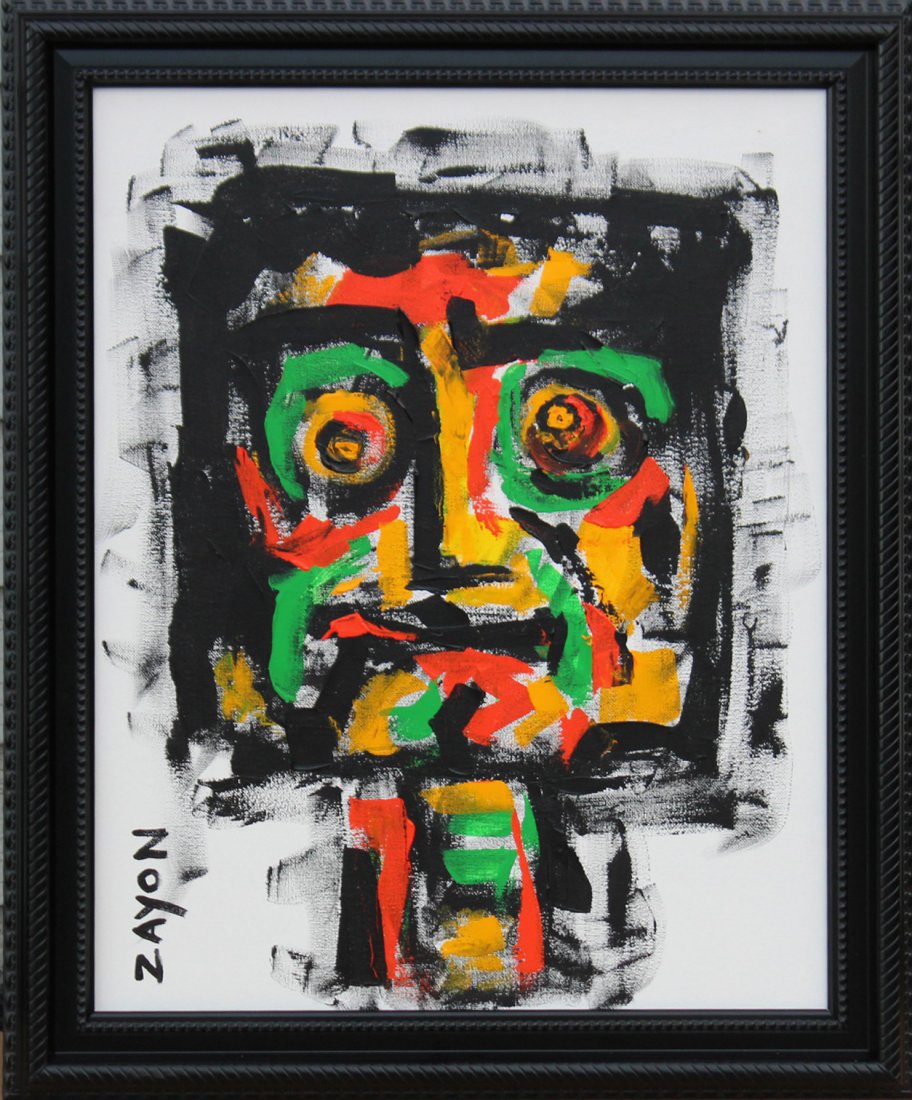 Seymour Zayon Mid-Century Modern Oil Face RARE (1 of 4)