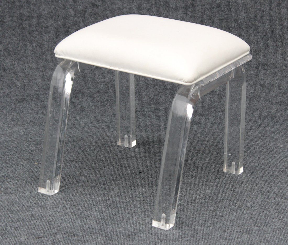 Mid-century modern circa 1950s Lucite stool (1 of 3)