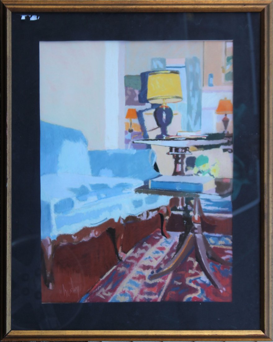 MID CENTURY MODERNISM PASTEL INTERIOR SCENE (1 of 4)