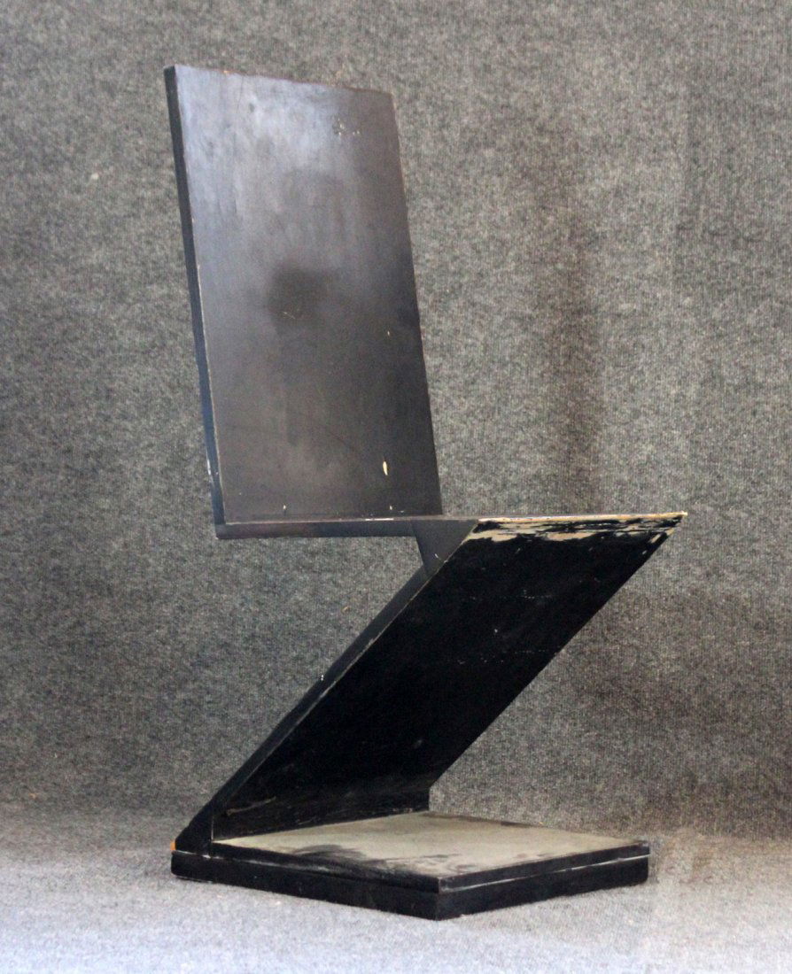 Gerrit Rietveld designed ZIG-ZAG WOODEN CHAIR (1 of 5)