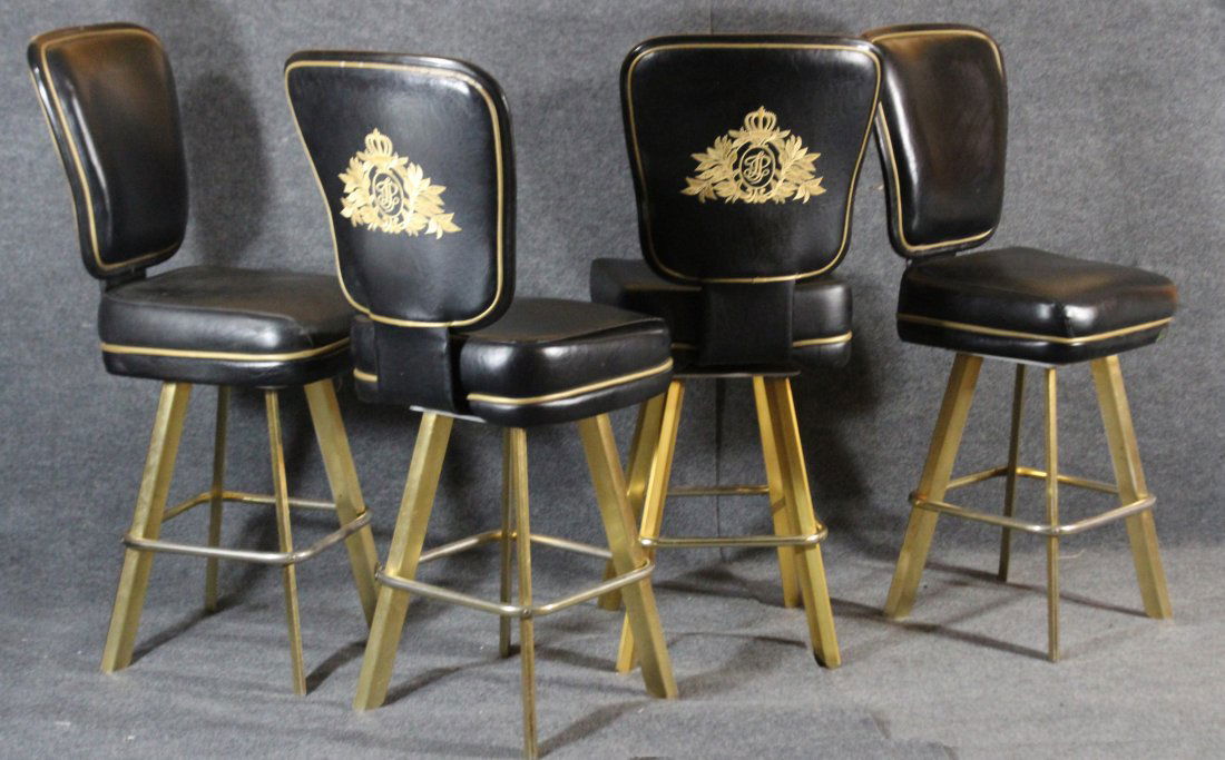 SET of 4 TRUMP PLAZA CASINO BLACKJACK BAR STOOLS (1 of 5)