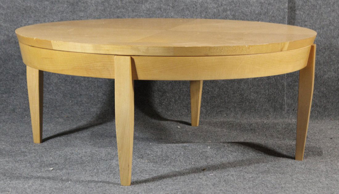 MID CENTURY MODERN EXOTIC BLOND WOOD COFFEE TABLE (1 of 4)