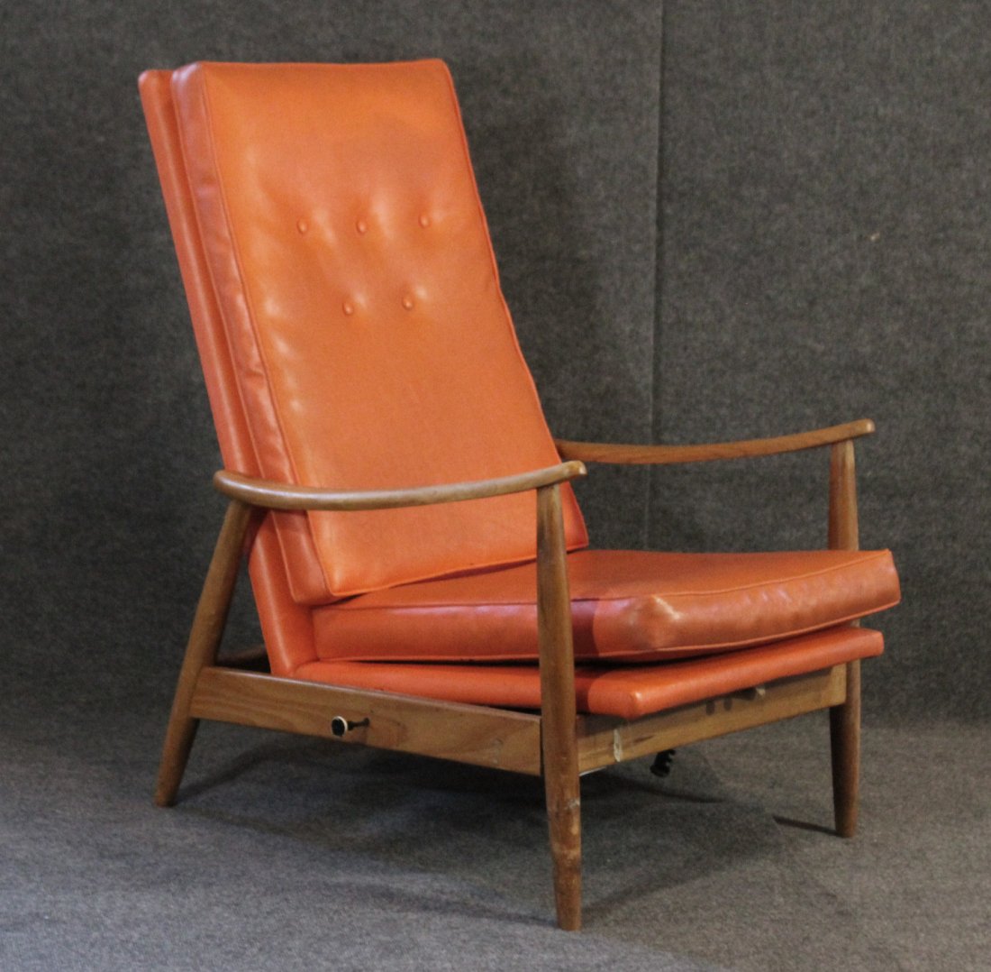 MID CENTURY MODERN TEAK LOUNGE ARM CHAIR HIGH BACK (1 of 7)