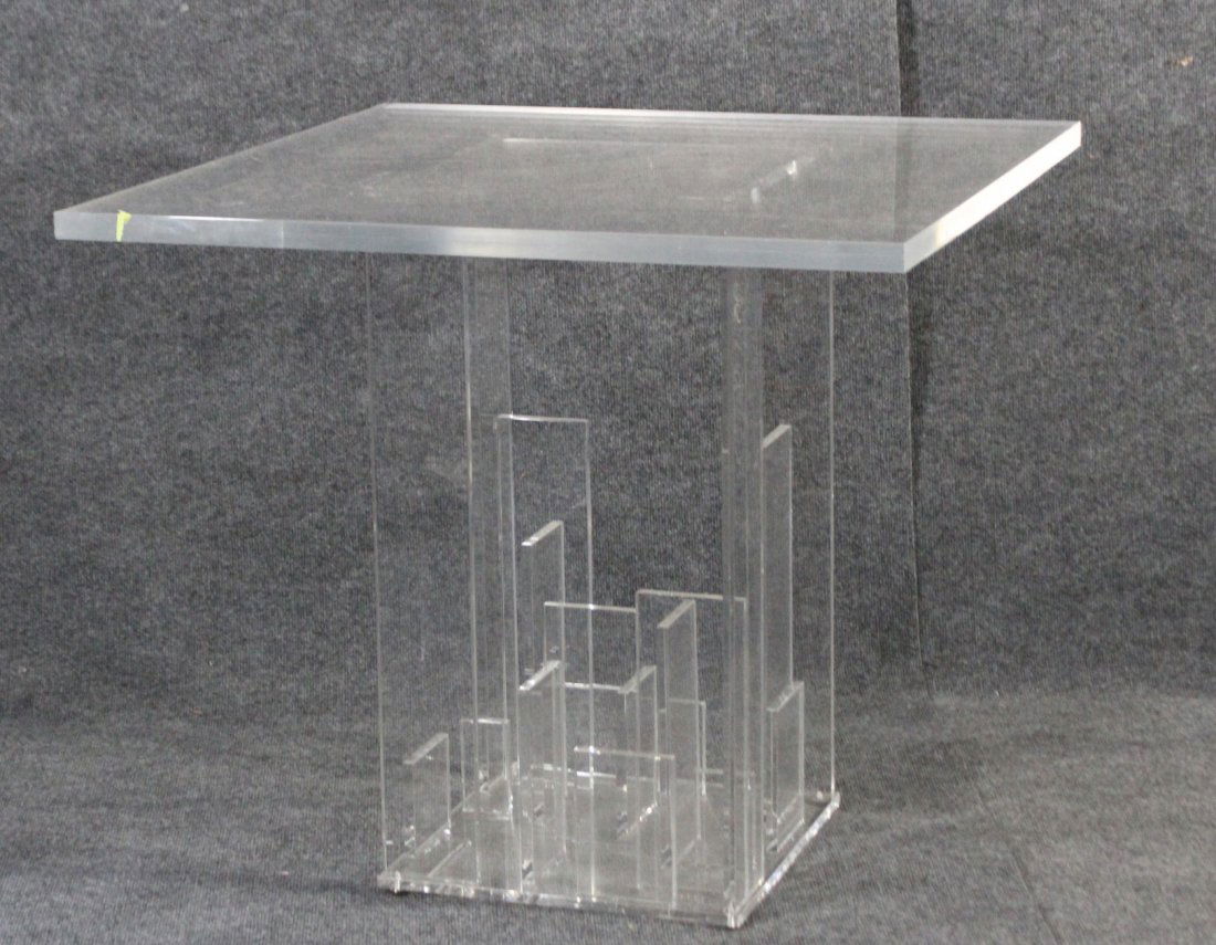 Mid Century Modern LUCITE SKYSCRAPER BASE CENTER TABLE (1 of 5)