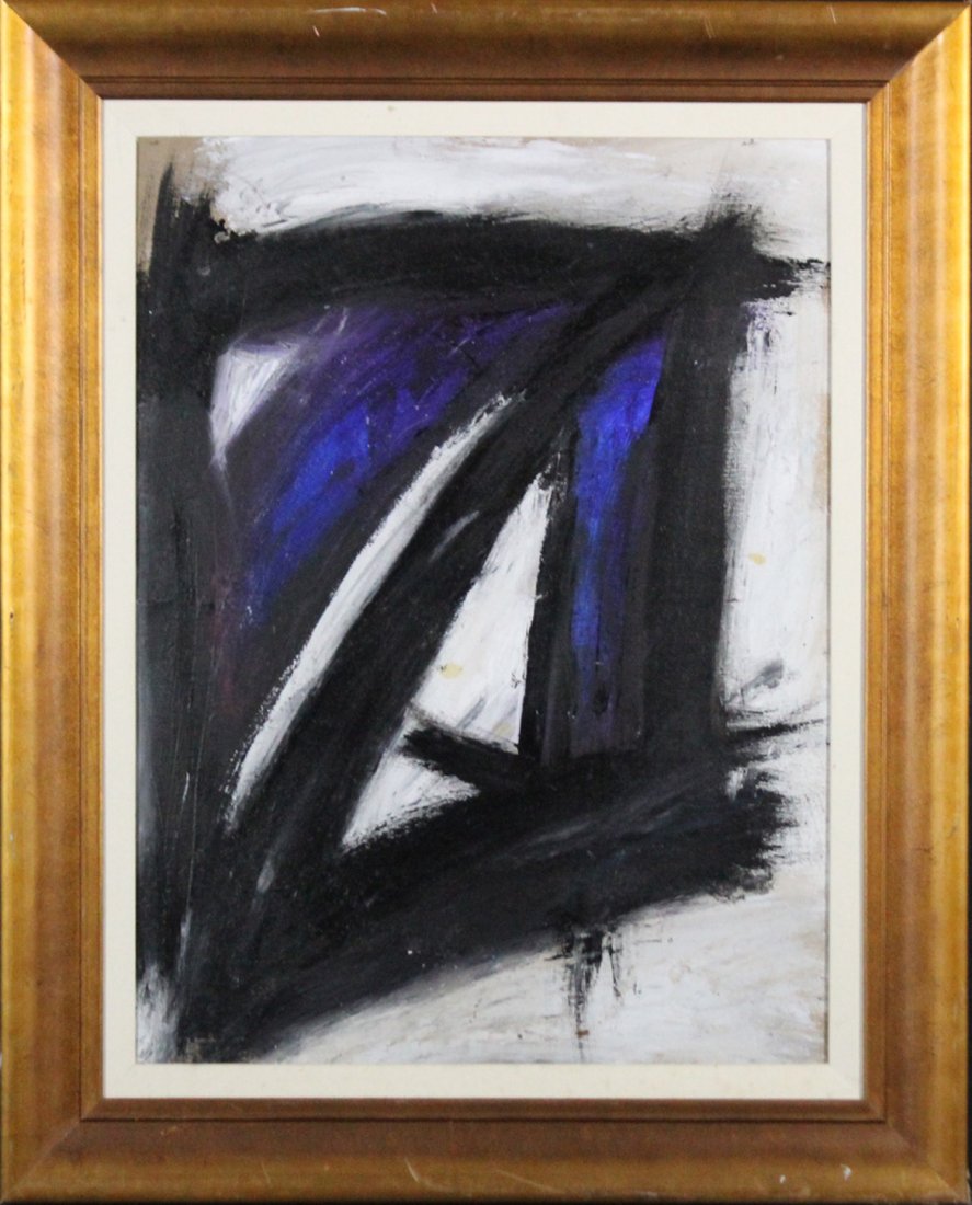 FRANZ KLINE [style of] Mid Century Modern Abstract Oil: FRANZ KLINE [style of] Mid Century Modern Abstract Oil. Size: 32 x 24 , outside of frame: 41.5 x 33.5.
