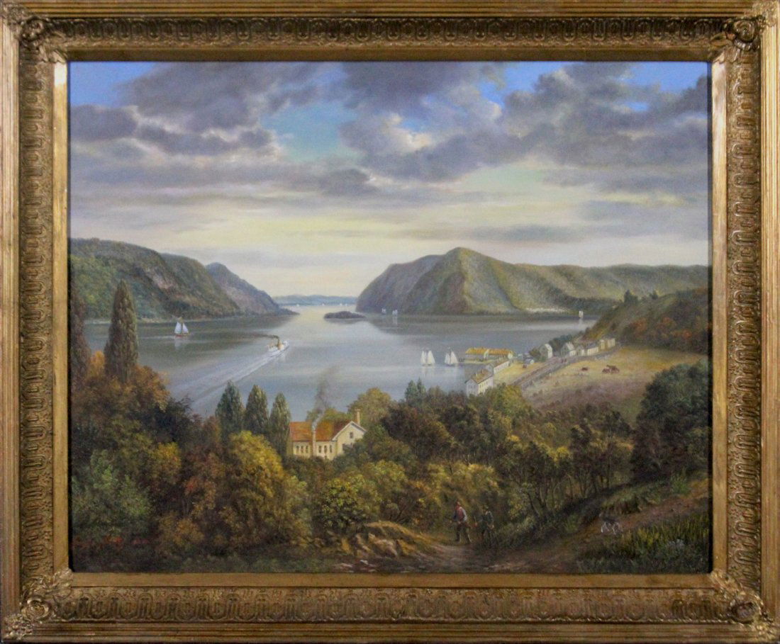 GEORGINA NEMETHY, SPECTACULAR HUDSON RIVER OIL PAINTING (1 of 6)