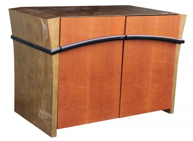 Gold gilded Credenza Cabinet: Gold gilded Credenza Cabine and Birdseye maple sides. High Quality made furniture
