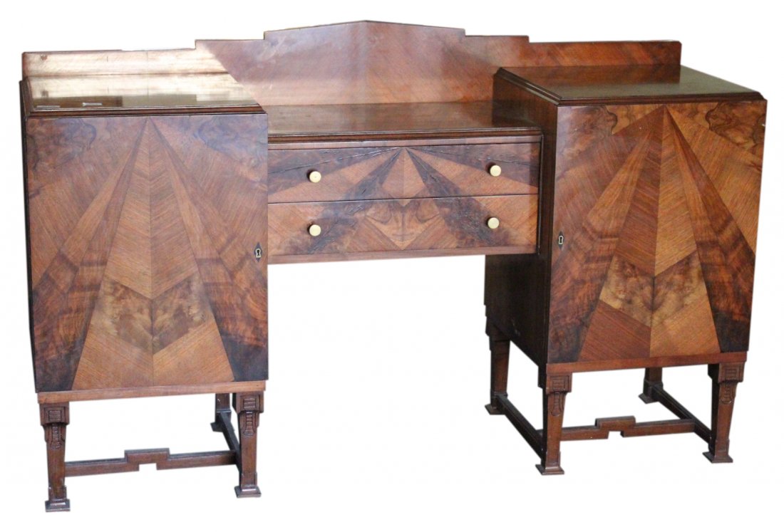 Spectacular FRENCH ART DECO EXOTIC WOODS SIDEBOARD (1 of 3)