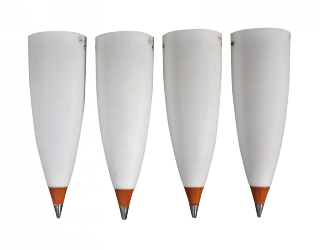 SET 4 VISTOSI MURANO  Mid Century GLASS WALL SCONCES (1 of 6)