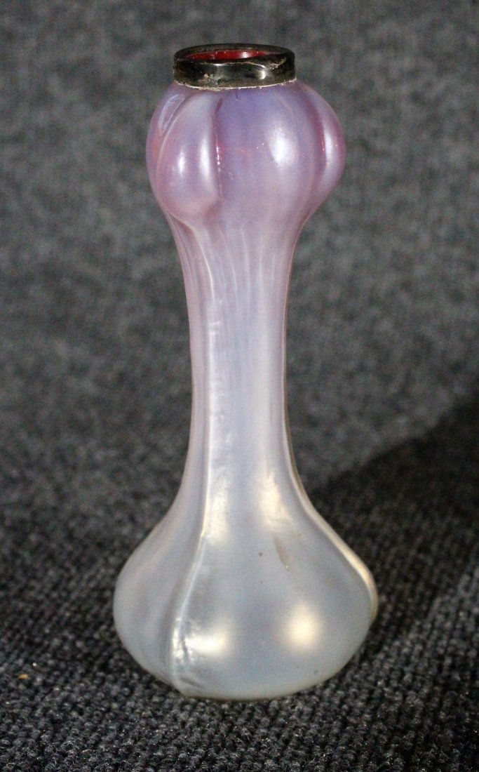Antique LOETZ ART GLASS FLOWER FORM OPAQUE VASE (1 of 6)