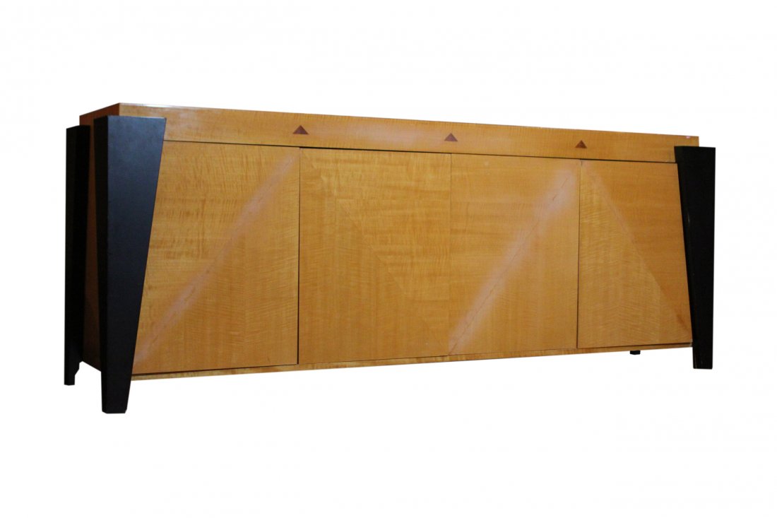 Exceptional MID CENTURY EXOTIC BLOND WOOD SIDEBOARD (1 of 5)