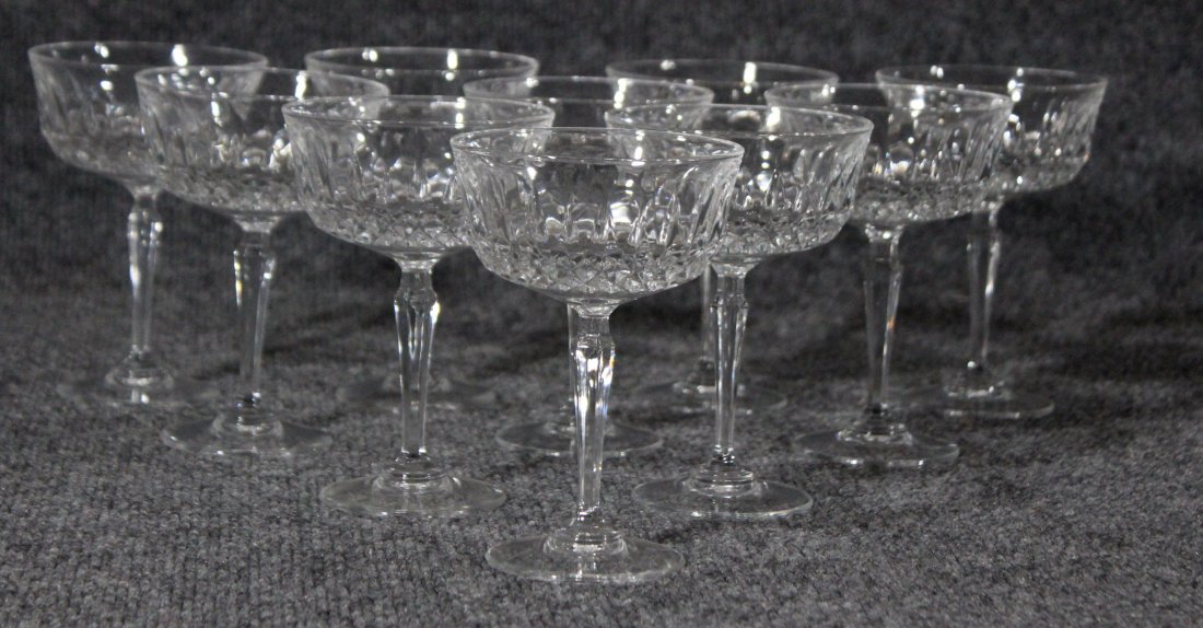 Set of ten (10) crystal cocktail glasses (1 of 3)