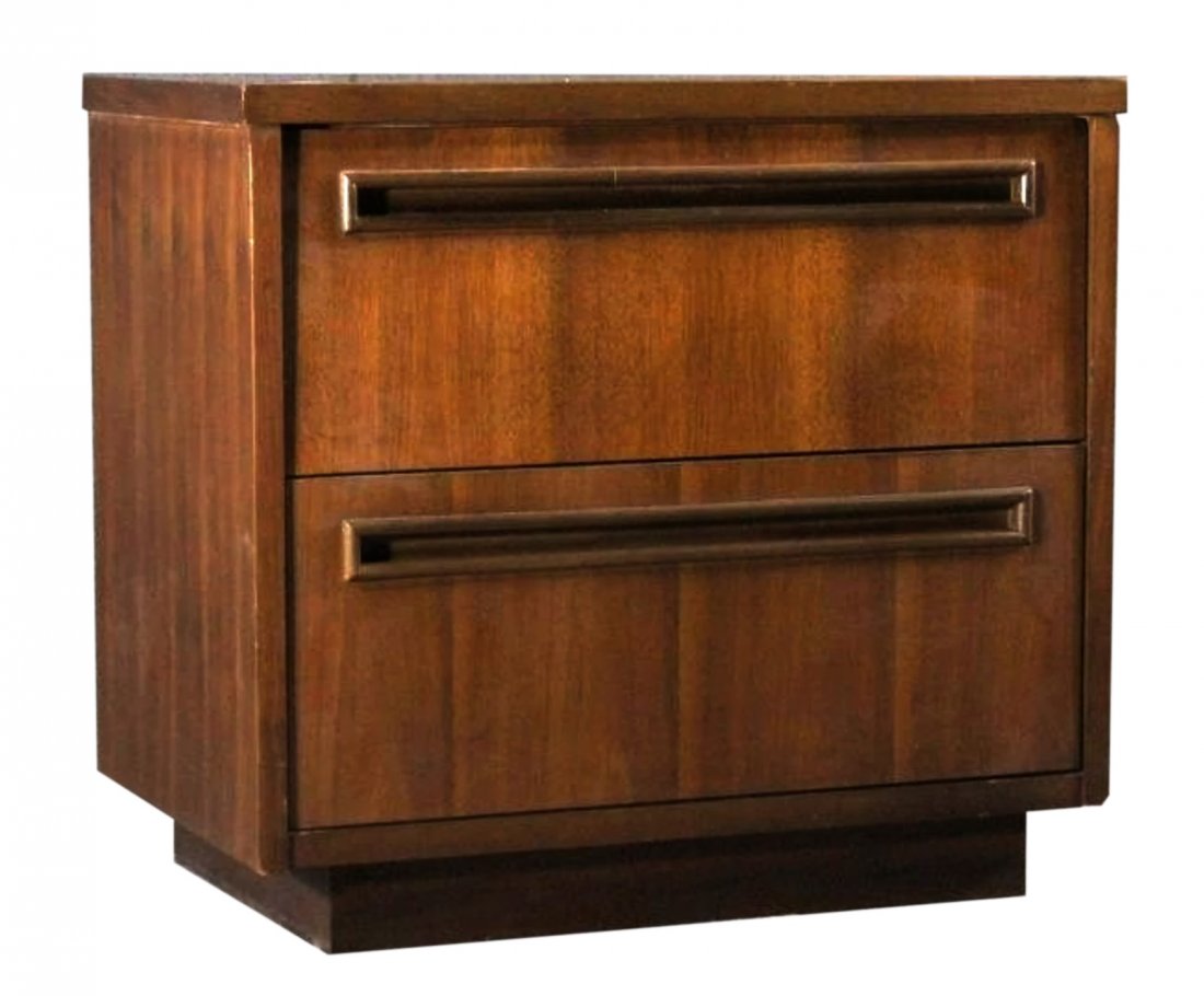 MID CENTURY MODERN 2 DRAWER BEDSIDE STAND (1 of 3)