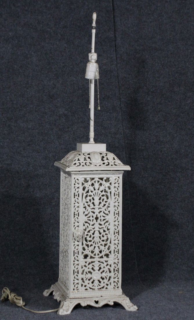 Ornate Cast Iron Victorian Grate Lamp - Unusual Unique (1 of 4)