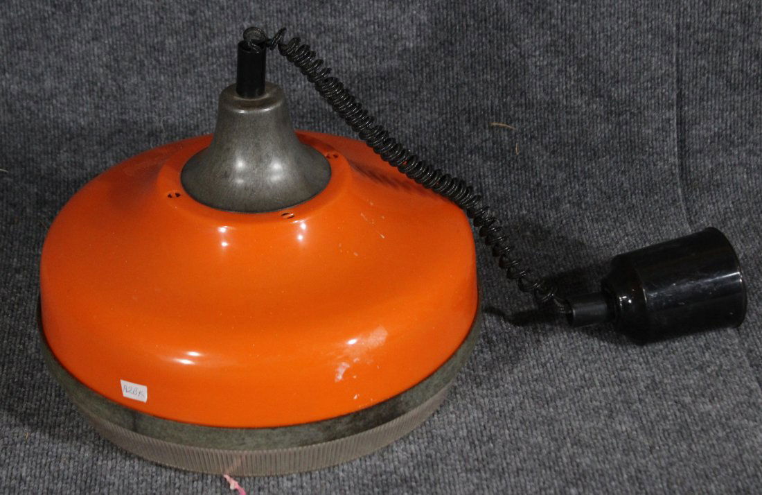 Mid Century Modern Orange Plastic Hanging Fixture (1 of 3)