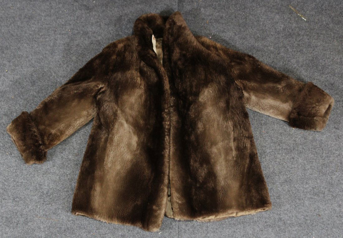 Brown fur coat jacket (1 of 5)