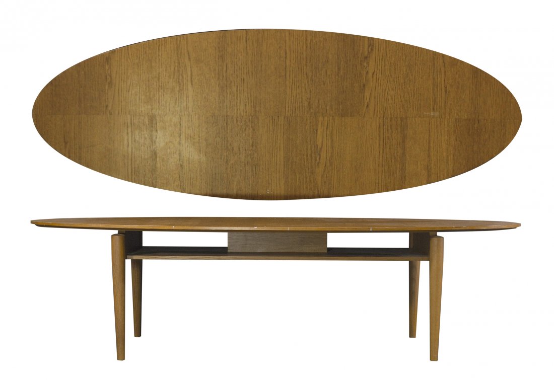 Mid-Century Modern Floating Top Surfboard Coffee Table (1 of 2)