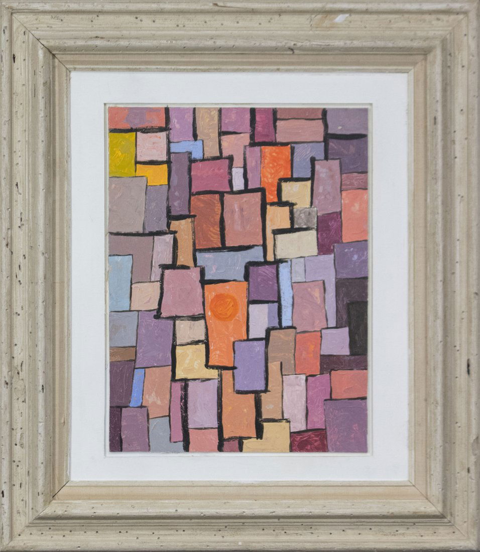 Mid-Century Modern Oil/b ABSTRACT MANHATTAN SERIES (1 of 4)